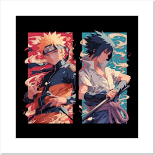 naruto and sasuke Posters and Art